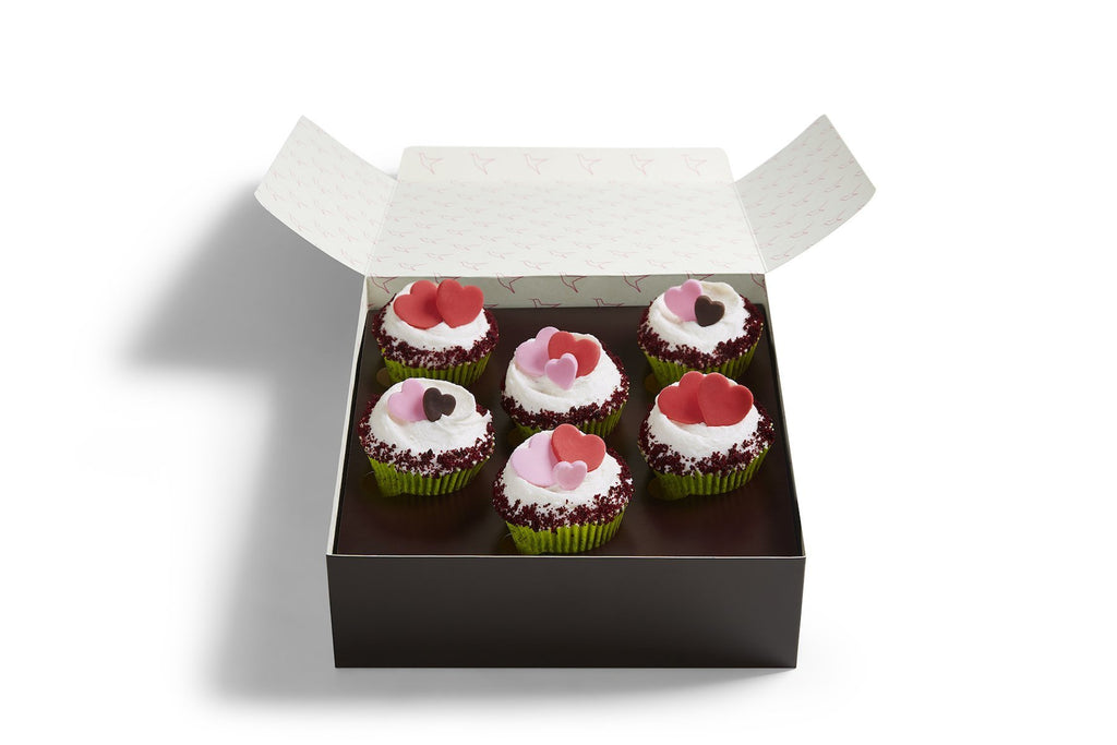Small Vegan Heart Cupcake Box