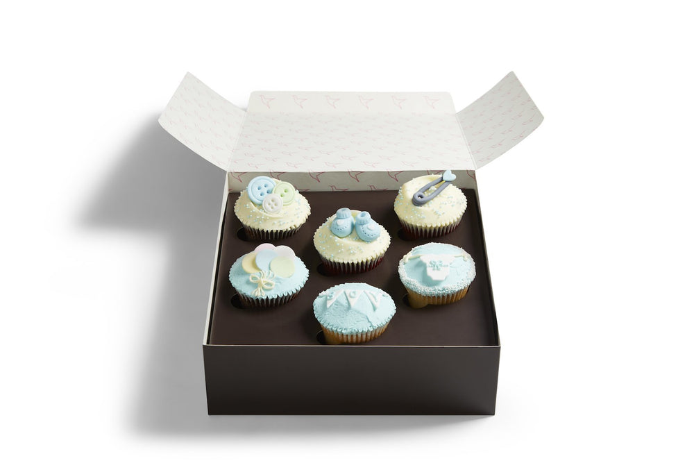 Blue Baby Shower Cupcake Selection Box