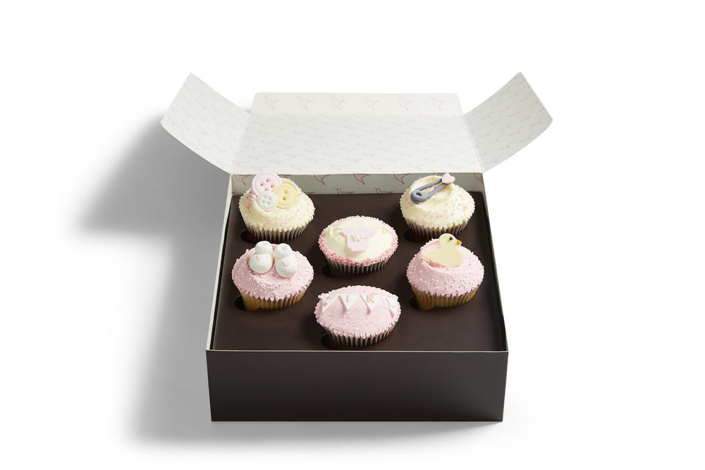 Pink Baby Shower Cupcake Selection Box