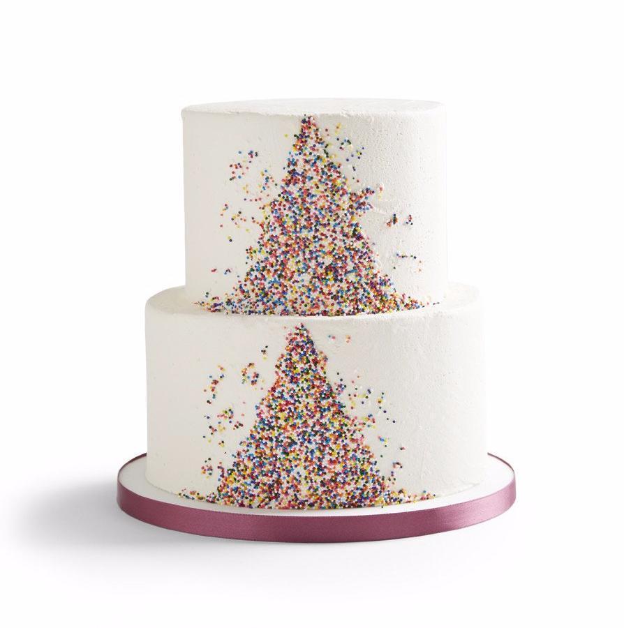 Rainbow Sprinkles Wedding Cake