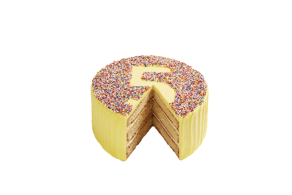 Vanilla Number Party Cake