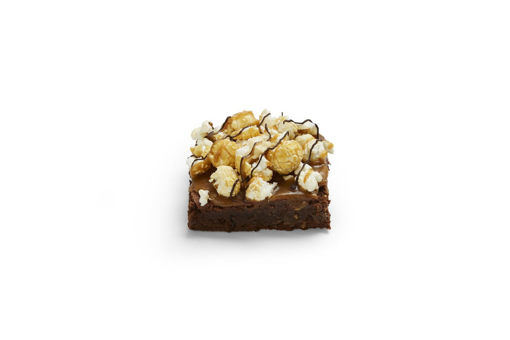 Caramel Popcorn Brownies