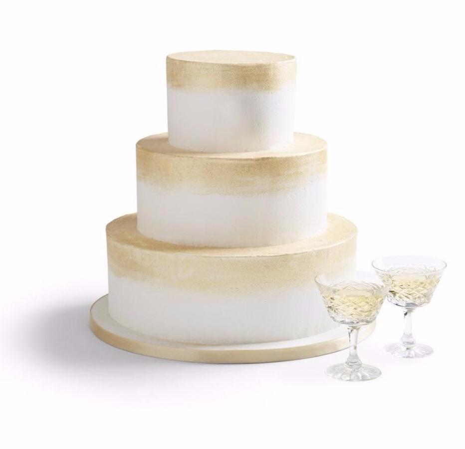 Gold Lustre Wedding Cake
